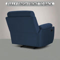 Adorn India Premium Majestic 1 Seater Recliner Manual Sofa Chair | Blue Suede Velvet Fabric | Soft Padded Back Rest & Handrest | Living Room Recliner Chair | 3 Years Warranty