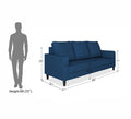 Adorn India Chandler Decent 3 Seater Sofa (Blue) (3 Year Warranty)