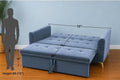 Adorn India Premium Mystic - 3 Years Warranty - 3 Seater Sofa Cum Bed Velvet Suede Fabric - Grey