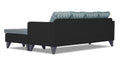 Dorothy Blossom L Shape 5 Seater Sofa Set RHS (Black & Grey)
