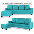Chandler Plain L Shape 6 Seater Sofa Set Lhs (Aqua Blue)