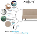 Adorn India Benjamin 3 Seater Sofa Cum Bed (Beige) (3 Year Warranty)
