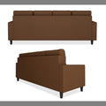 Darcy L Shape 5 Seater Sofa Set (RHS) (Brown)