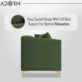 Adorn India Premium Mystic - 3 Years Warranty - 2 Seater Sofa Velvet Suede Fabric - Green