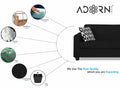 Adorn India Blazer Plus 3-1-1 Five Seater Sofa Set (Black)