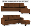 Chandler Plain L Shape 6 Seater Sofa Set RHS (Brown)