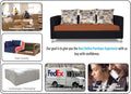 Alita 3+2+1 Compact 6 Seater Sofa Set (Rust & Black)