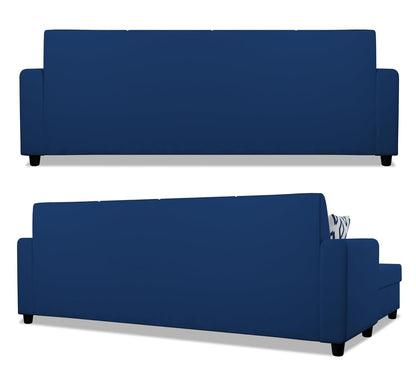 Adorn India Monteno L Shape 5 Seater Sofa Set LHS(Blue)