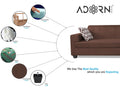 Blazer L Shape 6 Seater Sofa Set (Right Side) (Brown)