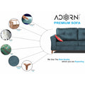 Premium Aslaug 3-1-1 Sofa Set (Leatherette Suede Fabric Colour Blue)