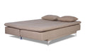 Adorn India Aspen Three Seater Sofa Cum Bed Single Tone Fabric (Beige) (3 Year Warranty)