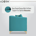 Adorn India Premium Mystic - 3 Years Warranty - 2 Seater Sofa Velvet Suede Fabric - Aqua Blue