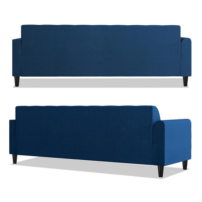 Adorn India Wood Rio Elegant L Shape 5 Seater Sofa Set (RHS) (Blue)