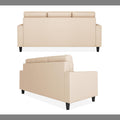 Adorn India Darcy L Shape 4 Seater Sofa Set (Beige) (3 Year Warranty)