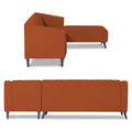 Adorn India Premium Laurel L Shape 6 Seater Sofa Set (RHS) (Rust) (3 Year Warranty)