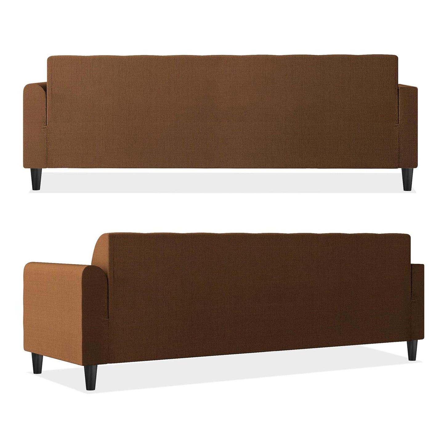 Adorn India Wood Rio Elegant L Shape 5 Seater Sofa Set (LHS) (Brown)