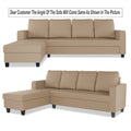 Chandler Plain L Shape 6 Seater Sofa Set Lhs (Beige)