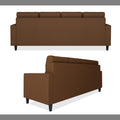 Darcy L Shape 5 Seater Sofa Set (LHS) (Brown)
