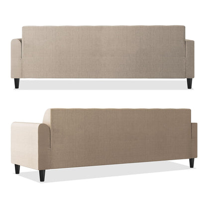 Adorn India Rio Elegant L Shape 5 Seater Sofa Set (LHS) (Beige) (3 Year Warranty)
