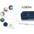 Premium Camilla 3-1-1 5 Seater Sofa Set (Velvet Fabric Colour Blue)
