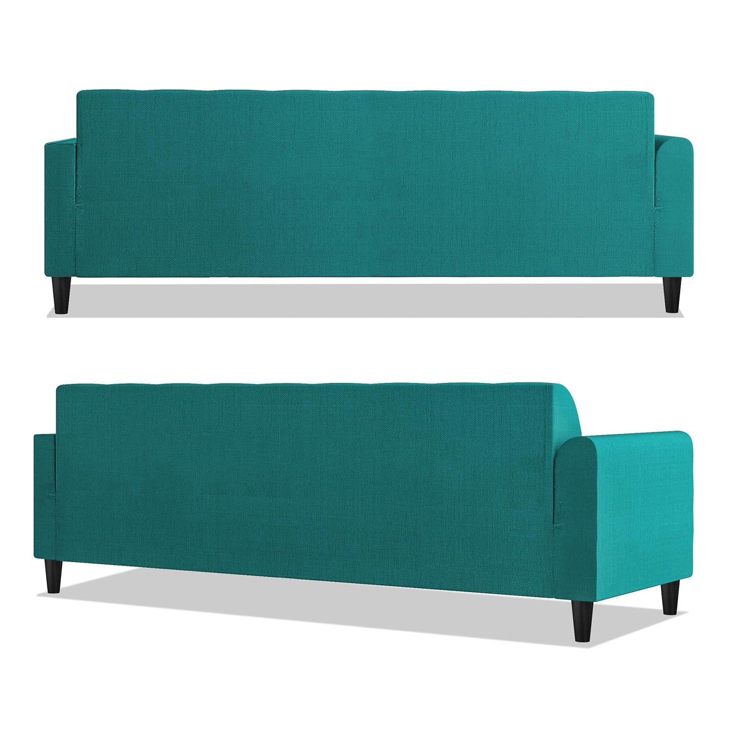 Adorn India Rio Elegant L Shape 5 Seater Sofa Set (RHS) (Aqua Blue) (3 Year Warranty)