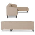Adorn India Premium Laurel L Shape 5- to 6-Person Sofa Set (RHS) (Beige) (3 Year Warranty)