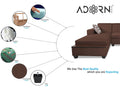 Blazer L Shape 6 Seater Sofa Set (Left Side) (Brown)