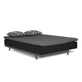 Adorn India Arden 4 Seater Rhombus Sofa Cum Bed 4 x 6 (Grey & Black) (3 Year Warranty)