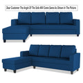Chandler Plain L Shape 6 Seater Sofa Set Lhs (Blue)