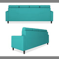 Darcy L Shape 5 Seater Sofa Set (LHS) (Aqua Blue)