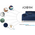 Premium Benington 3-1-1 5 Seater Sofa Set (Velvet Fabric Colour Blue)