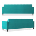 Adorn India Rio Elegant L Shape 5 Seater Sofa Set (Lhs) (Aqua Blue) (3 Year Warranty)