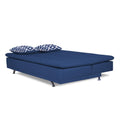 Adorn India Arden 4 Seater Rhombus Sofa Cum Bed 4 X 6 (Blue) (3 Year Warranty)