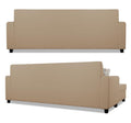Adorn India Monteno L Shape 5 Seater Sofa Set LHS(Beige) (3 Year Warranty)