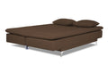 Adorn India Aspen 3 Seater Sofa Cum Bed Single Tone Fabric (Brown) (3 Year Warranty)