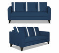 Adorn India Chandler Plus 3+2 5 Seater Sofa Set (Blue) (3 Year Warranty)