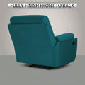 Adorn India Premium Majestic 1 Seater Recliner Manual Sofa Chair | Ocean Blue Suede Velvet Fabric | Soft Padded Back Rest & Handrest | Living Room Recliner Chair | 3 Years Warranty