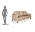 Adorn India Chandler Decent 3 Seater Sofa (Beige) (3 Year Warranty)