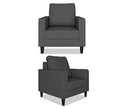Adorn India Chandler Decent 3+1+1 5 Seater Sofa Set (Grey) (3 Year Warranty)