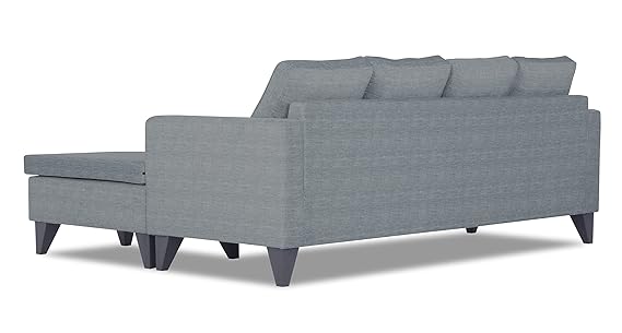 Adorn India Jonas Decent L Shape 5 Seater Sofa Set (Right Hand Side) (Grey)