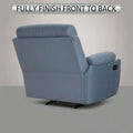 Adorn India Premium Majestic 1 Seater Recliner Manual Sofa Chair | Grey Suede Velvet Fabric | Soft Padded Back Rest & Handrest | Living Room Recliner Chair | 3 Years Warranty