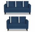 Adorn India Chandler Plus 3+2 5 Seater Sofa Set (Blue) (3 Year Warranty)