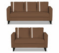 Adorn India Chandler Plus 3+2 5 Seater Sofa Set (Brown) (3 Year Warranty)