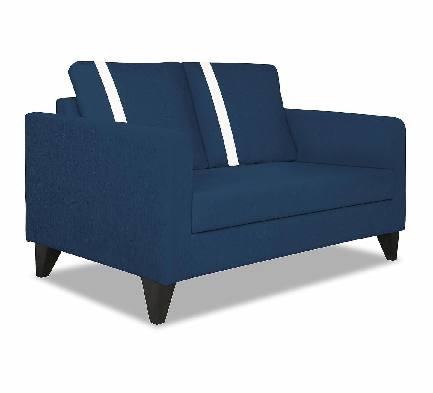 Adorn India Chandler Plus 2 Seater Sofa (Blue)