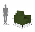 Adorn India Chandler Decent 1 Seater Sofa (Green) (3 Year Warranty)