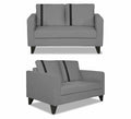 Adorn India Chandler Plus 3+2 5 Seater Sofa Set (Grey) (3 Year Warranty)