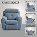 Adorn India Premium Majestic 1 Seater Recliner Manual Sofa Chair | Grey Suede Velvet Fabric | Soft Padded Back Rest & Handrest | Living Room Recliner Chair | 3 Years Warranty