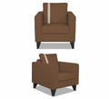 Adorn India Chandler Plus 3+1+1 5 Seater Sofa Set (Brown) (3 Year Warranty)