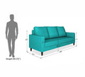 Adorn India Chandler Decent 3 Seater Sofa (Aqua Blue) (3 Year Warranty)