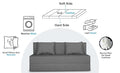 Adorn India Easy 4 Seater Sofa Cum Bed Alyn 6'x 6' (Grey)